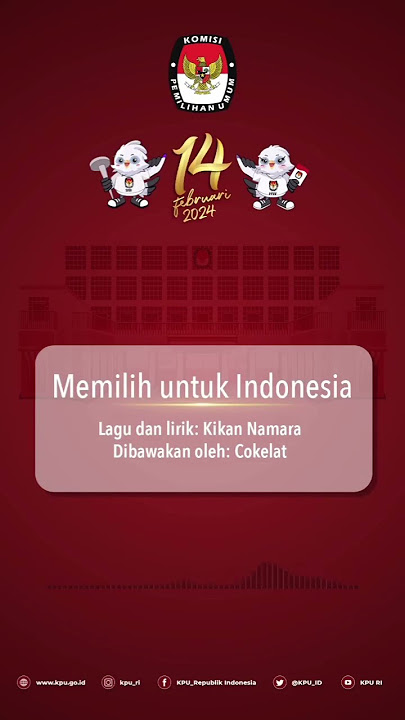 #sobatjdih, inilah Jingle Pemilu Serentak 2024 versi lyric. Kamu sudah hapal belum....?