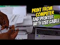 How To Print from Laptop Computer and Printer With USB Cable