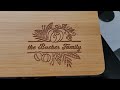 Dollar Tree laser items - Bamboo cutting board, XTool CO2 laser