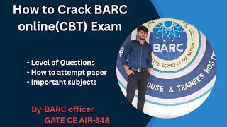 How to Crack BARC (CBT) online exam. Preparation strategy. #barc #gate #barcexam 