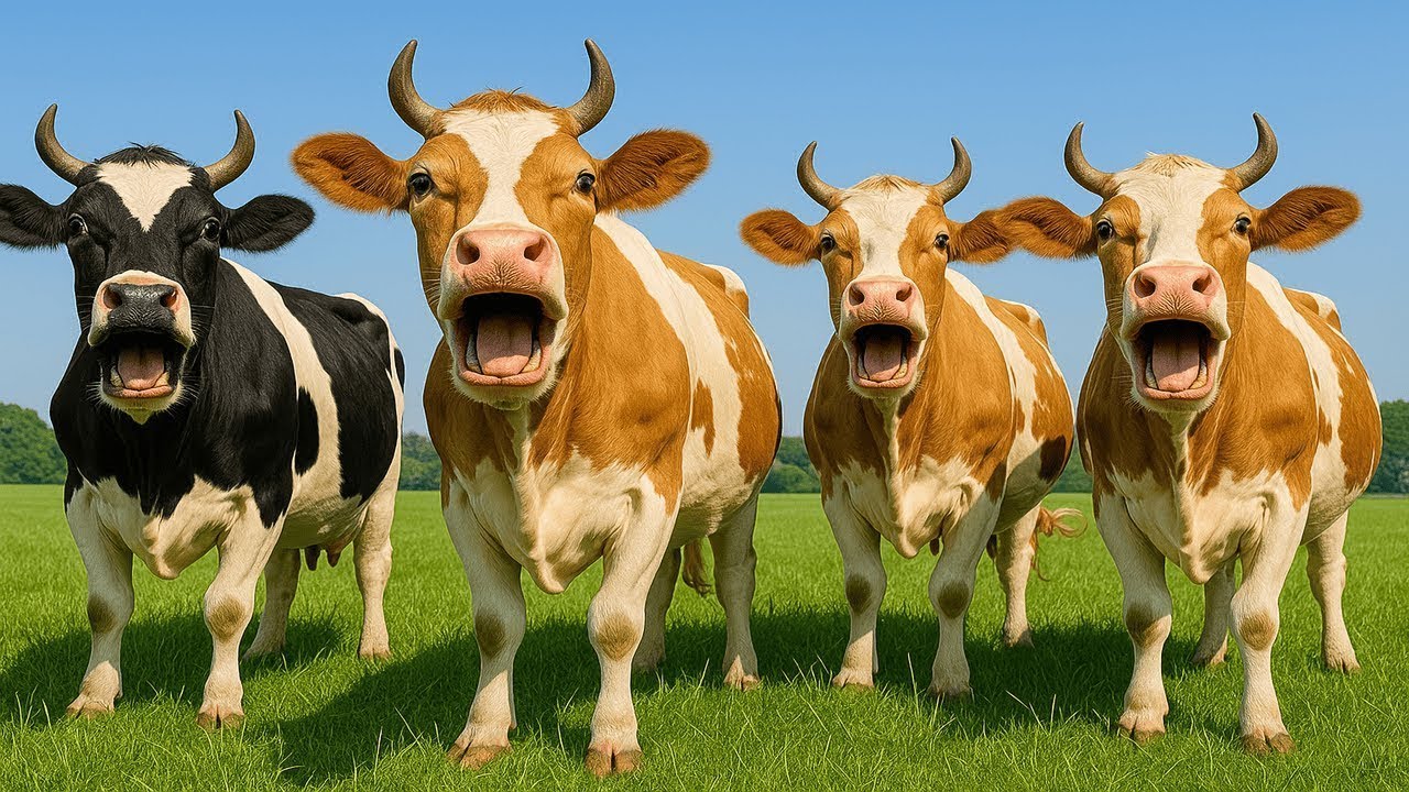 Menggembalakan Sapi Jinak Setiap Sore - Sapi Menari, Suara Sapi, Sapi, Sapi Lucu, Sapi Makan Rumput