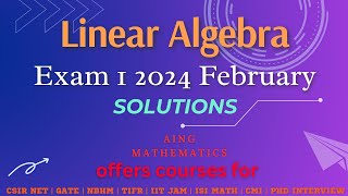 Linear Algebra Exam 1 Solutions