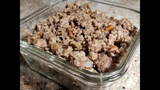 Meat Filling: (Minced Meat with Onion and Pine Nuts)