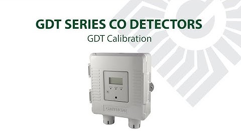 GDT Series CO Detectors - Calibration