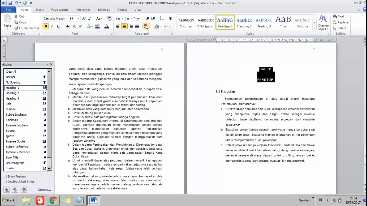 Tutorial Membuat Daftar Isi Otomatis di Microsoft Word