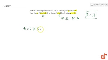 Write the following relation as the sets of ordered pair:  A relation `R` from the set `{2,3,4