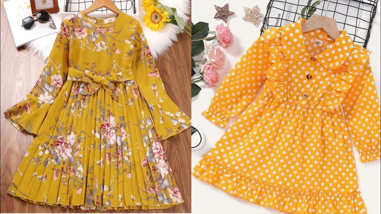 yellow color dress designsummer dress designnew frock designghermiyo