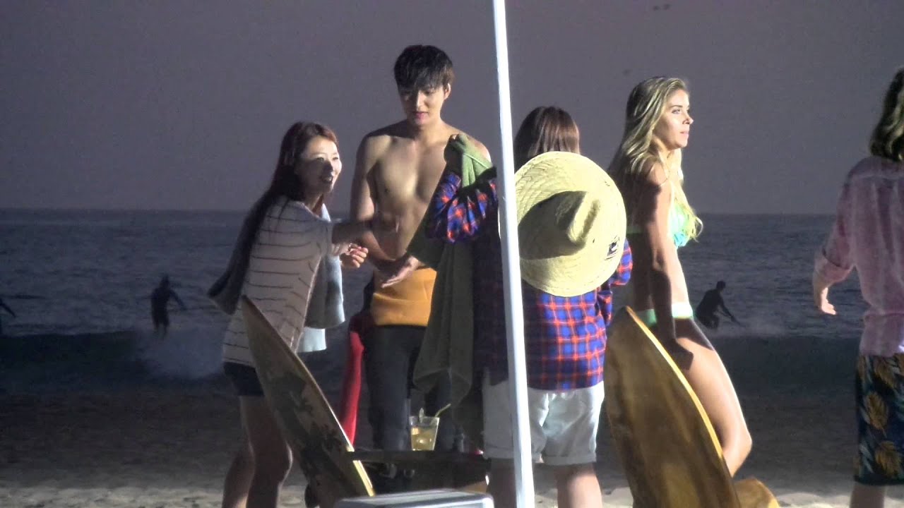 [Fancam] Lee Min Ho shirtless at Heirs Filming 130918 
