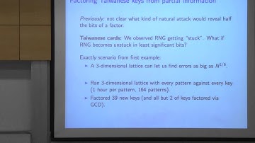 Adventures in Public-Key Cryptanalysis part 3 Nadia Heninger Technion lecture