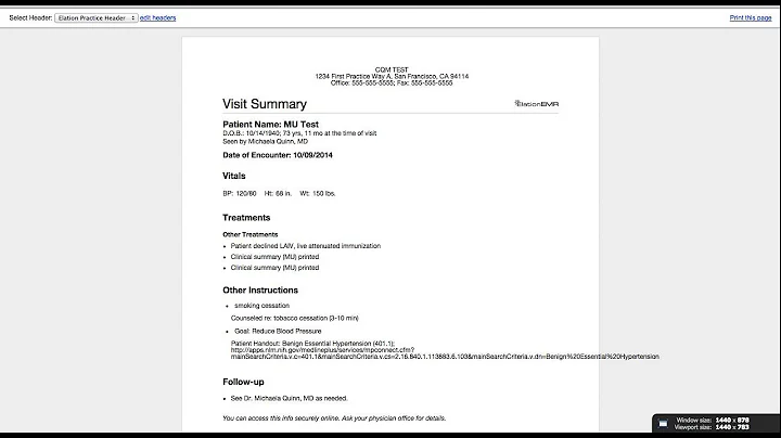 Visit Note 9. Clinical Summary