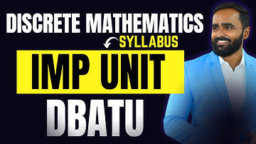 DISCRETE MATHEMATICS SYLLABUS|IMP UNIT|DBATU|PRADEEP GIRI SIR