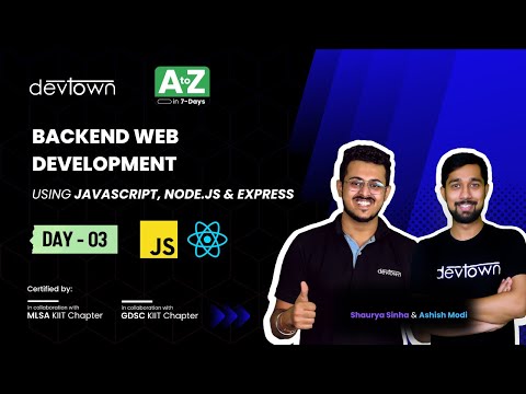 [LIVE] DAY 03 - Backend Web Development using JavaScript, Node.js & Express | COMPLETE in 7 - Days