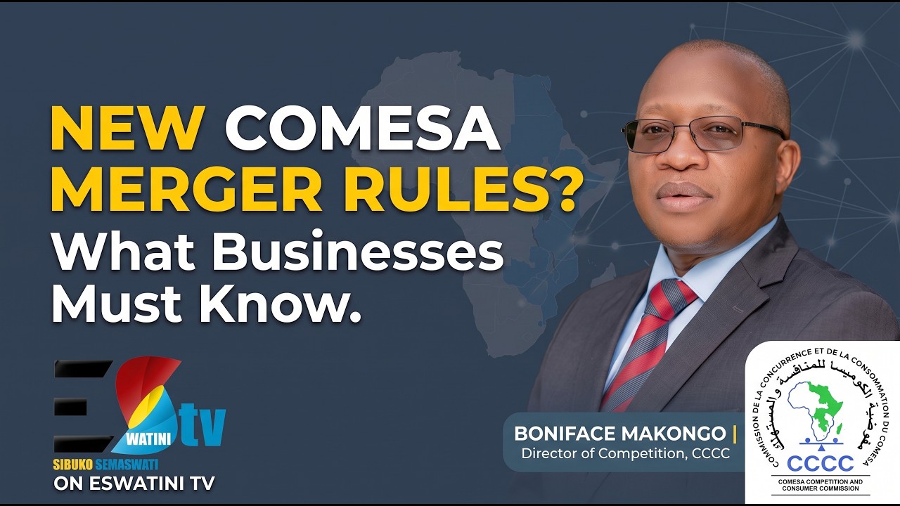 Still from New COMESA Merger Regulations Explained by Boniface Makongo on Eswatini TV Tax Talk