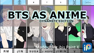 Drawing BTS as an Anime (Dynamite Ver.) 💜✨ | ibis Paint X | JennidrawZ screenshot 3