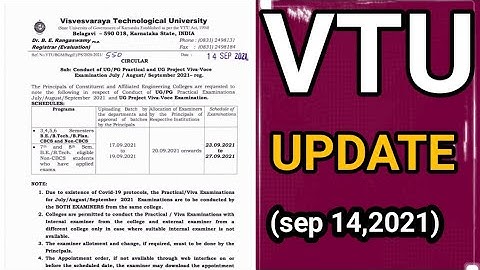 VTU UPDATE|SEP 14 2021|students solution