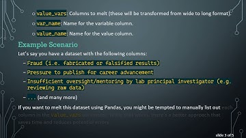 How to Extract Column Names for the melt Function in Python DataFrames