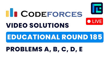 Educational Codeforces Round 185  | Video Solutions - A to E | by Pradyumn | TLE Eliminators