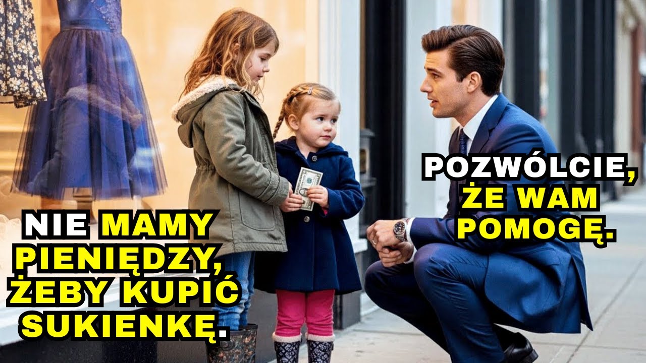„NIE MAMY PIENIĘDZY, ŻEBY KUPIĆ SUKIENKĘ” — PŁAKAŁY DWIE DZIEWCZYNKI PRZED SKLEPEM. MILIONER WSZEDŁ…