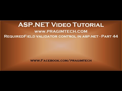 RequiredField validator control in asp.net   Part 44