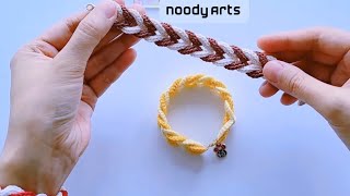 طريقه عمل اسوره بالكروشيه /حظاظه/اسوره الصداقه/انسيال/how to crochet bracelet