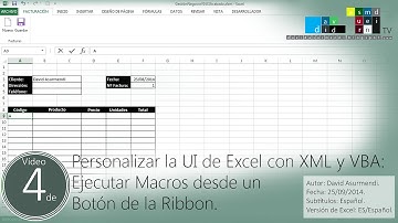 Ejecutar Macros o Código VBA desde los Botones de la Cinta de Opciones o Ribbon.