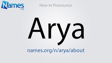 How to Pronounce Arya