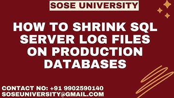 Shrink Sql Server Log files on Production Databases
