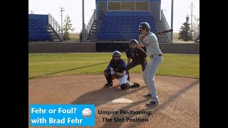 Plate Umpire Positioning: The Slot Position