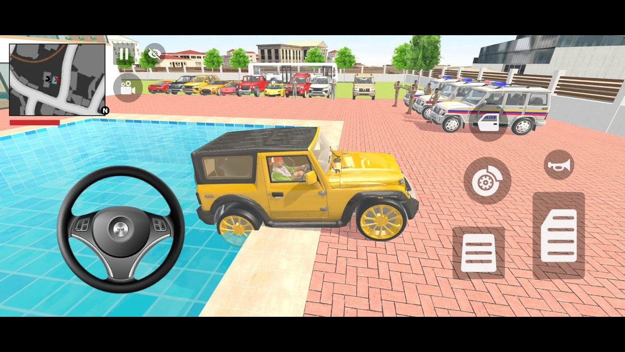 Modified Mahindra Thar 🚨 Gangster Life in Indian Streets | Open WorldGame game for android ❤️