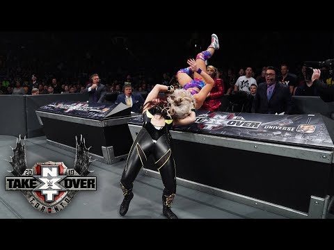 Io Shirai suplexes Candice LeRae onto the announce table: TakeOver: Toronto (WWE Network)