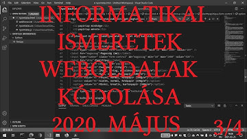 2020. május - Weboldalak kódolása (Informatikai ismeretek érettségi feladatsor  3/4)
