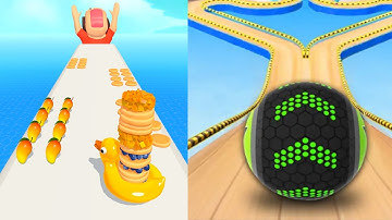 ✅Pancake Run/Going Balls - Gameplay walkthrough - All NEW MAX LEVELS (iOS, Android)  @bhavyagaming007