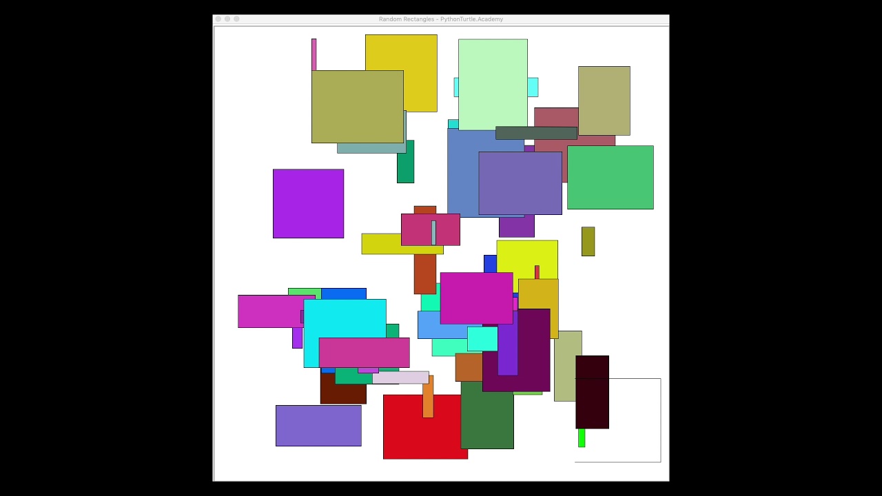 Random Rectangles - Python Turtle Project - YouTube