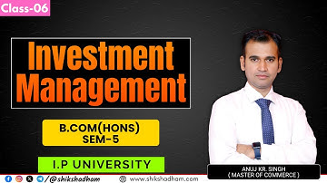 Question Practice | Investment Management | IP University | Bcom(Hons) | By Anuj  Sir