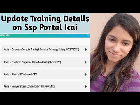 How to update training details on ssp portal icai | How to edit or update profile on icai ssp portal