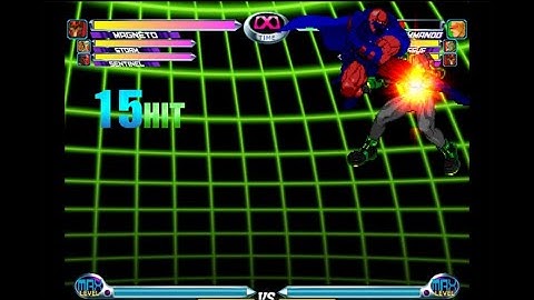 MvC2 - Magneto Air to Ground on Commando X2