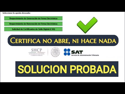 CERTIFICA SAT NO ABRE, ESTA SOLUCION ME SACO DE APUROS 2020, COMO DESCARGAR CERTIFICA SAT 2020