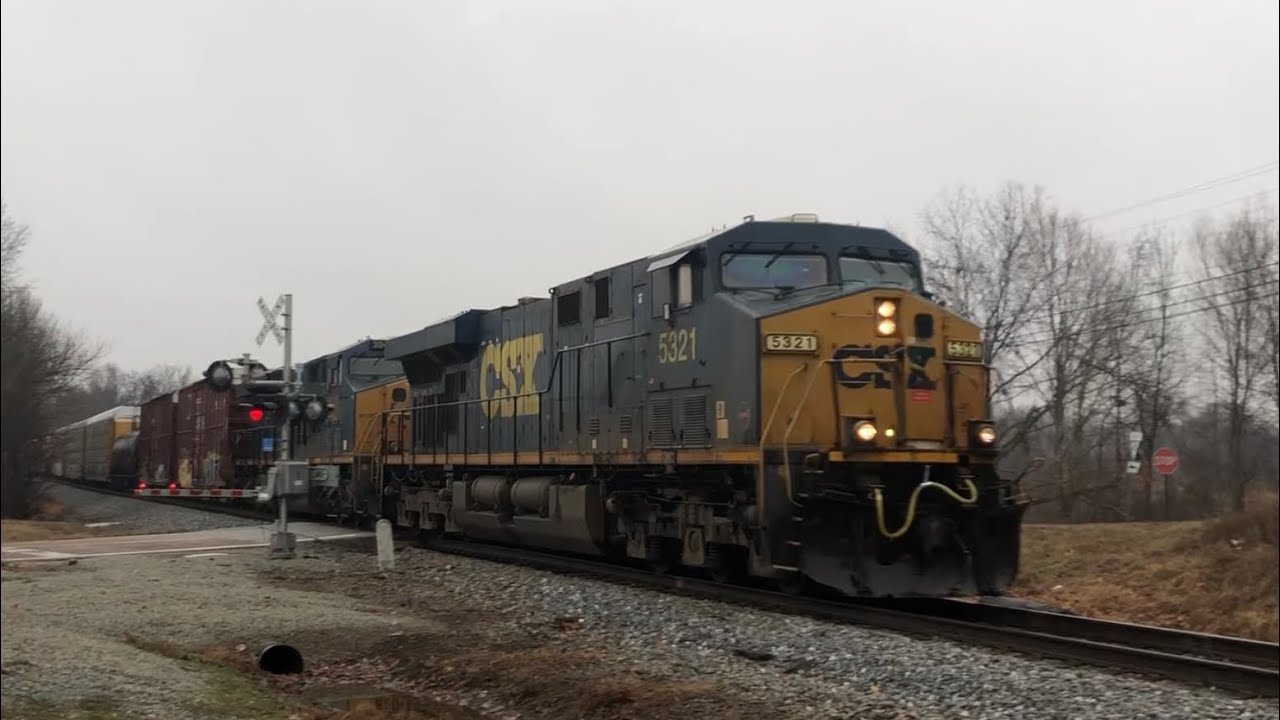 Northbound CSX M53606 in Bells,TN and M53106 in Gibson to Bells,TN 1