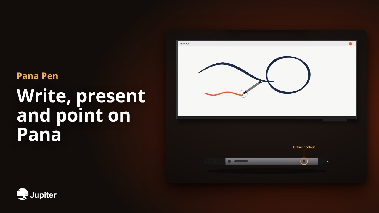 Write, present and point on Pana, Jupiter Pana video