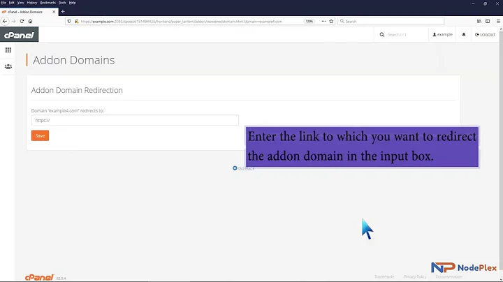 How to Redirect an Addon Domain in cPanel with NodePlex