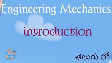 Engineering Mechanics introduction in telugu