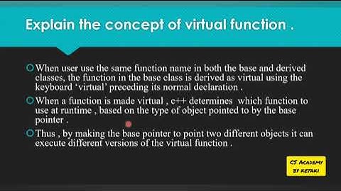 12th HSC | Virtual function C++ | lecture 23