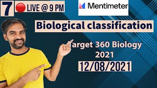 Biological Classification class 11 | Menti quiz | Target 360 Biology #live