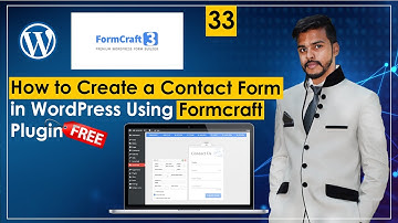 How to Create a Contact Form in WordPress Using Form Craft [FREE] Plugin in Urdu/Hindi