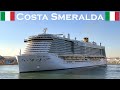 Costa smeralda einlaufend in civitavecchia  das grte schiff von costa crociere