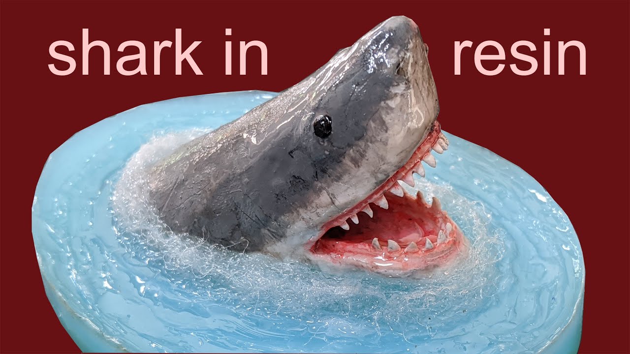 polymer clay shark in resin - YouTube