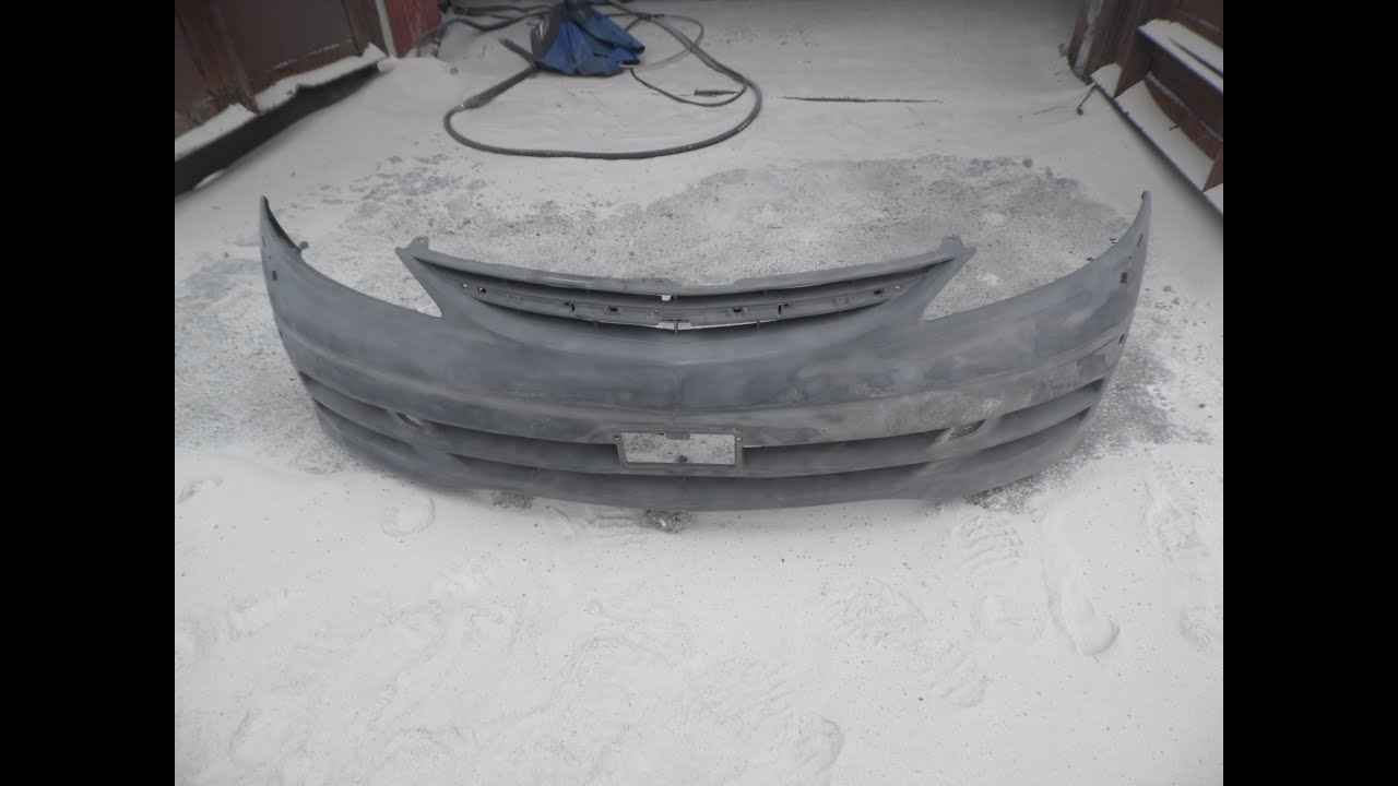 Как почистить бампер пескоструйным аппаратом - YouTube