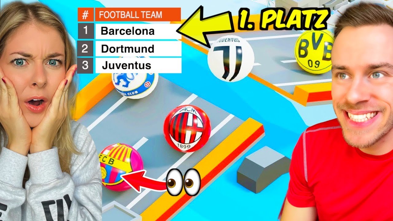 MARBLE RACE Fußball BATTLE: Fabiano vs Leni 🤣⚽️ (extrem spannend!!)