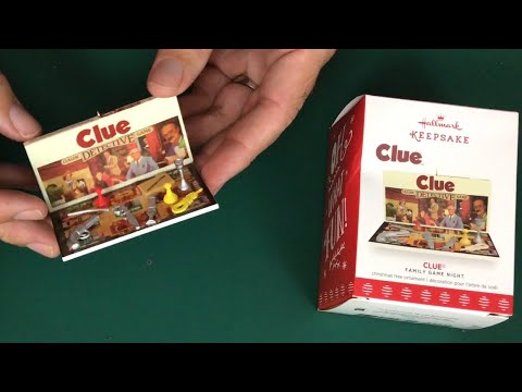  Update  Hallmark Miniature Clue Game Christmas Tree Ornament - Unboxing and Review