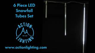 Transform Your Winter Nights with a 6-Piece LED Snowfall Tube Set